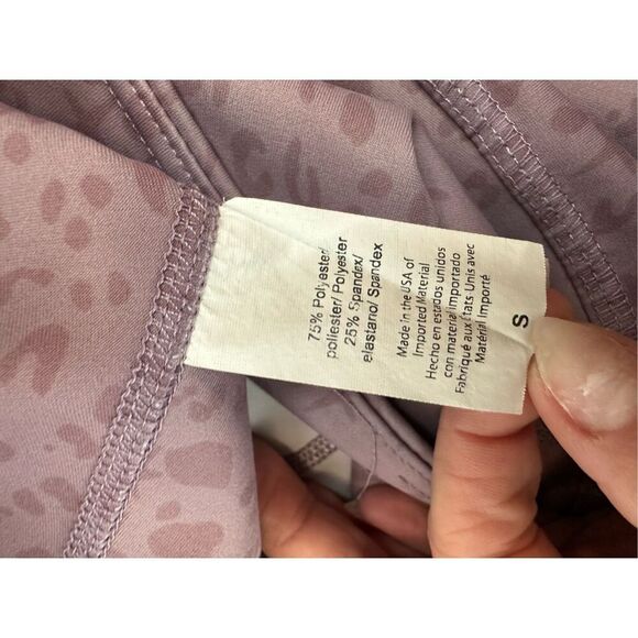 Beyond Yoga x Barre3 Collab Leggings Dusty Purple Leopard Print - Small - Picture 8 of 14